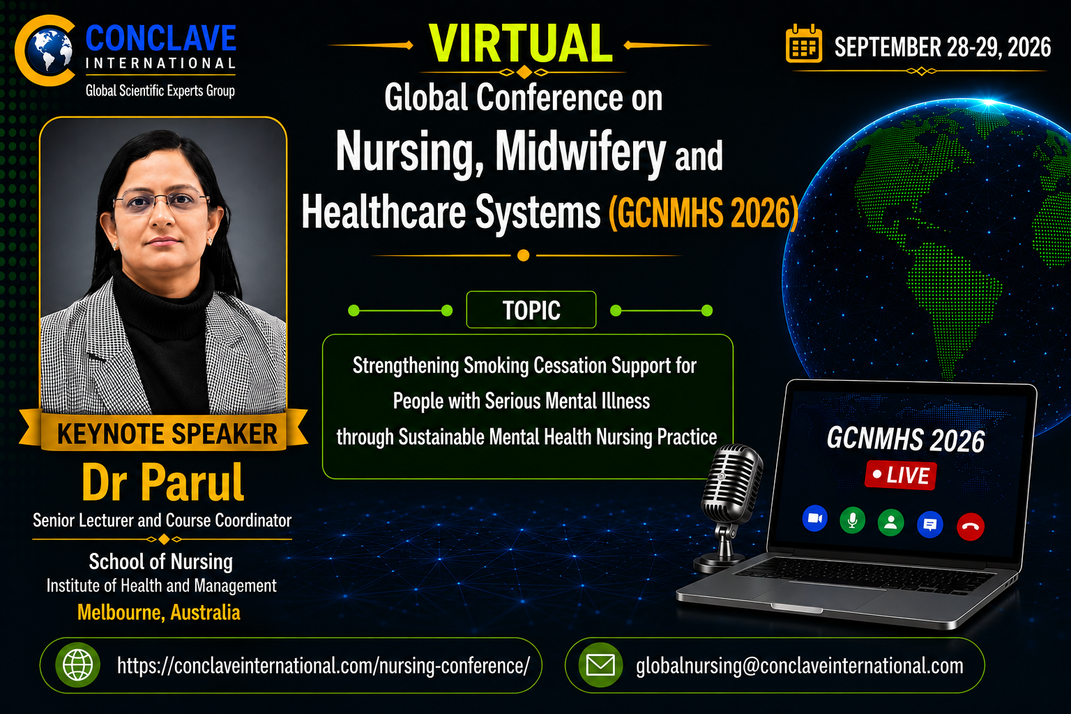Dr Parul final virtual keynote spk with all banner